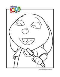Ricky Brushes His Teeth Colouring Sheet