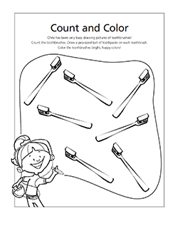 Count and Color Colouring Sheet