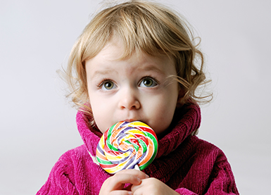 Girl with lollipop